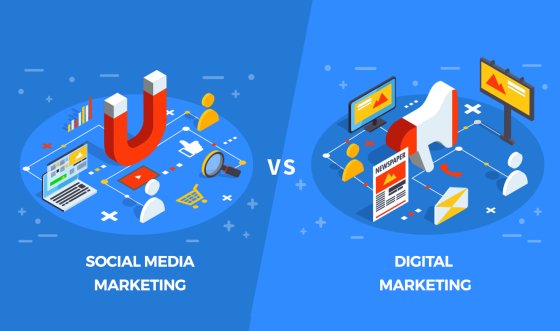 The difference between social media and digital marketing